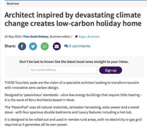 Koru Architects press coverage media PassivPod